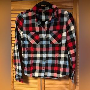 Forever 21 Medium Red Plaid Long Sleeve